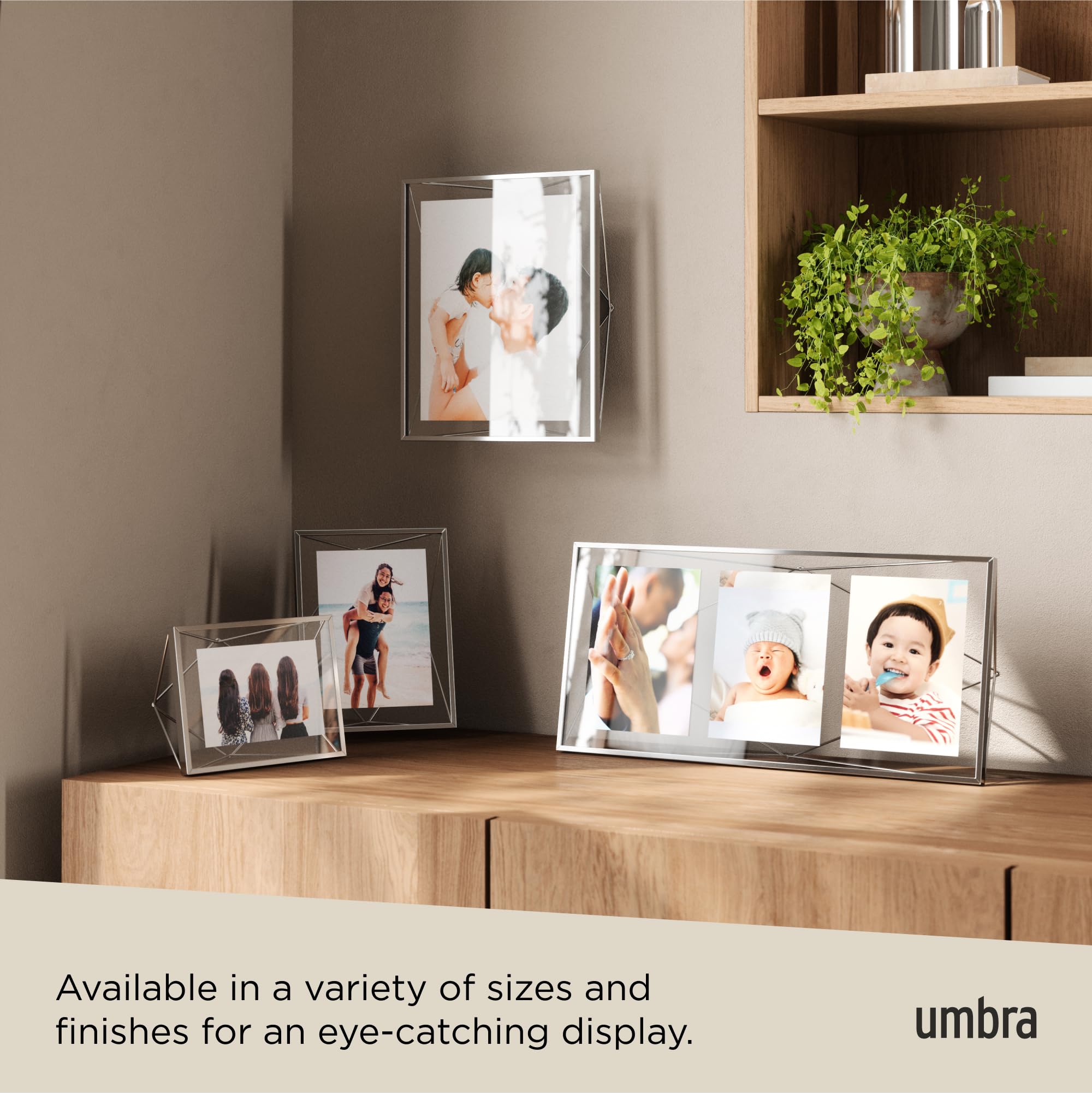Umbra Prisma Cornice portafoto, 10x15cm, Acciaio, Cromo