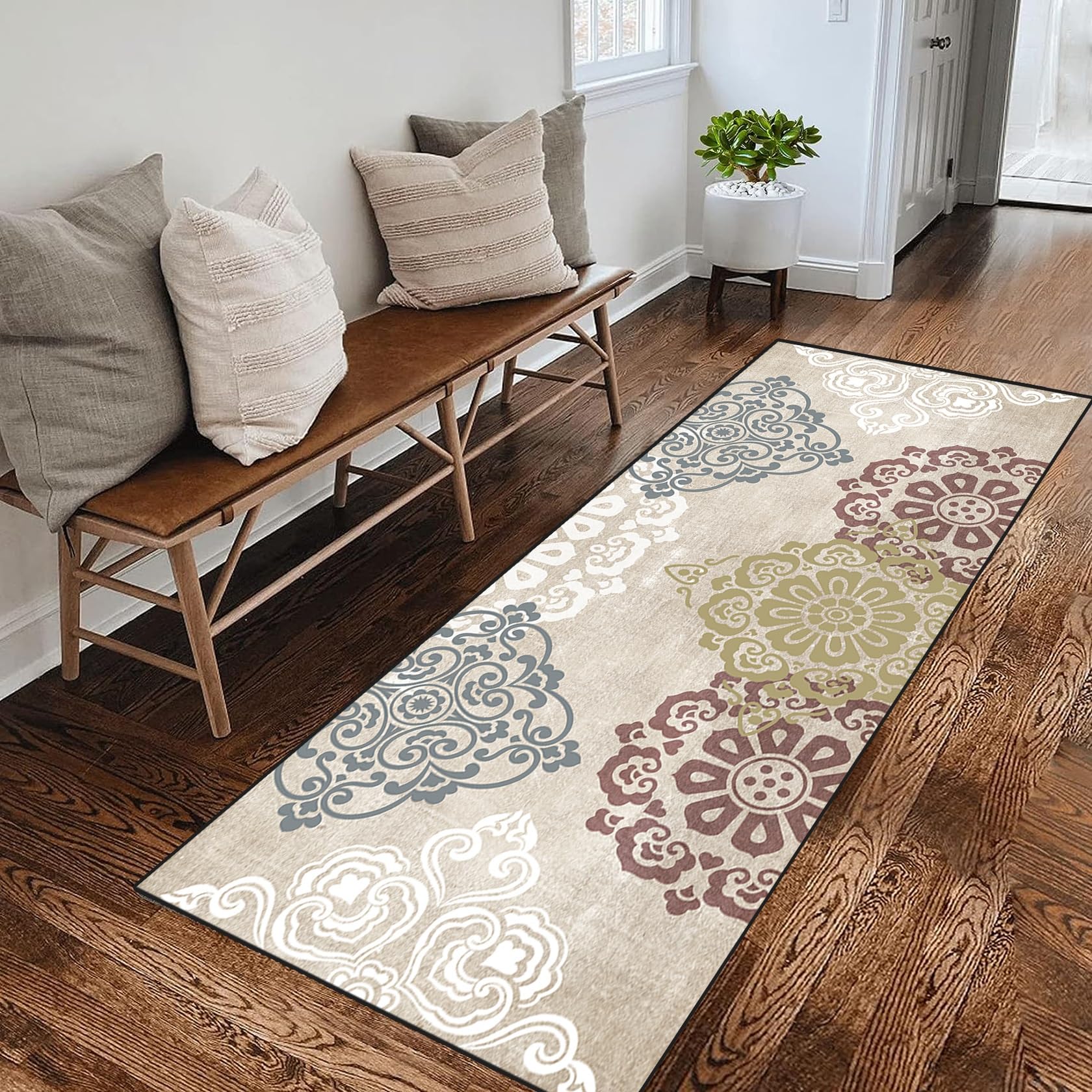 Teppich Läufer Flur Küche 80 x 440 cm rutschfest & Antistatisch Teppich Läufer Küchenteppich Flur Läufer Erhältlich in vielen Größen für Flur & Wohnraum, A