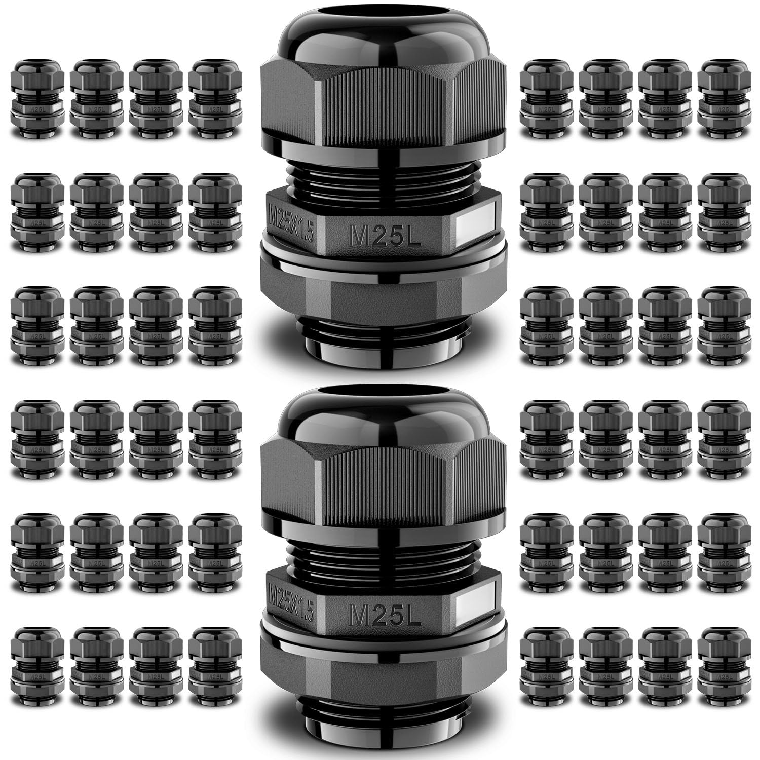Waterproof Cable Glands - 50 Pack M16L -15