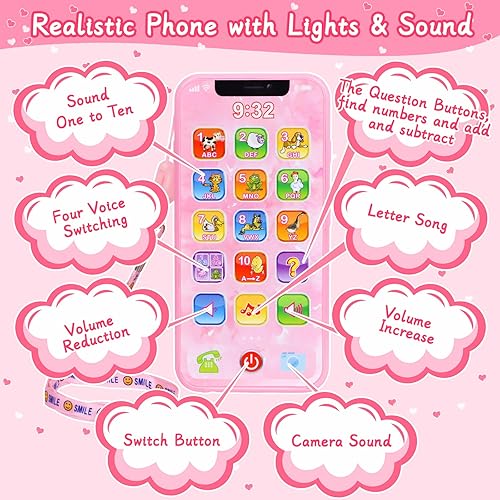 Miniatura 4 de Learn2M - Bolso de juego para niñas pequeñas de 3 a 6 años, mi primer bolso de juguete con bolso, juego de maquillaje, lentes de sol, teléfono