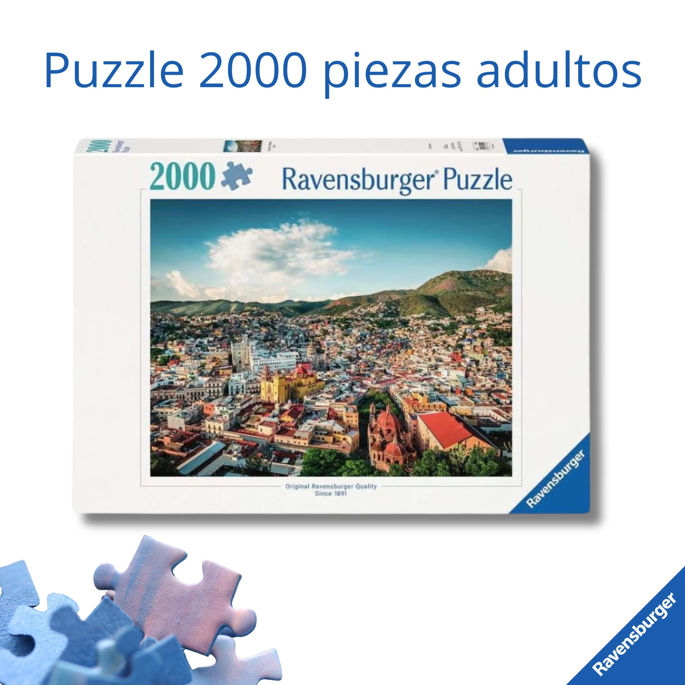 Ravensburger - Puzzle Mexico Guanajuato | Puzzle 2000 Piezas | Rompecabezas Adultos Y Niños De 14 Años O Más | Regalos para Niños Y Adultos | 2000 Piezas Y Mide 98x75cm