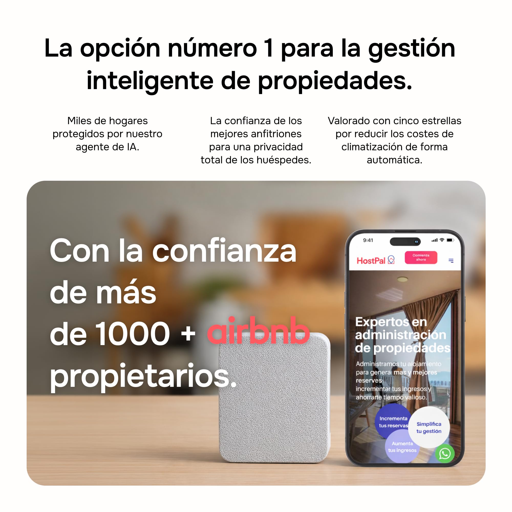 Dispositivo de Monitorización de Ruido para Airbnb | Sensor de Ruido y Ocupación | Monitor Interior de Ruido | Detector de Ruido Privacidad Segura para Alquileres, Oficinas y Hogares