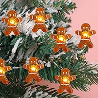 Vista 8 de Impress Life Guirnalda de luces navideñas de bastón de caramelo, 10 pies 20 luces LED 3D Plus centelleantes, funciona con USB y batería con control