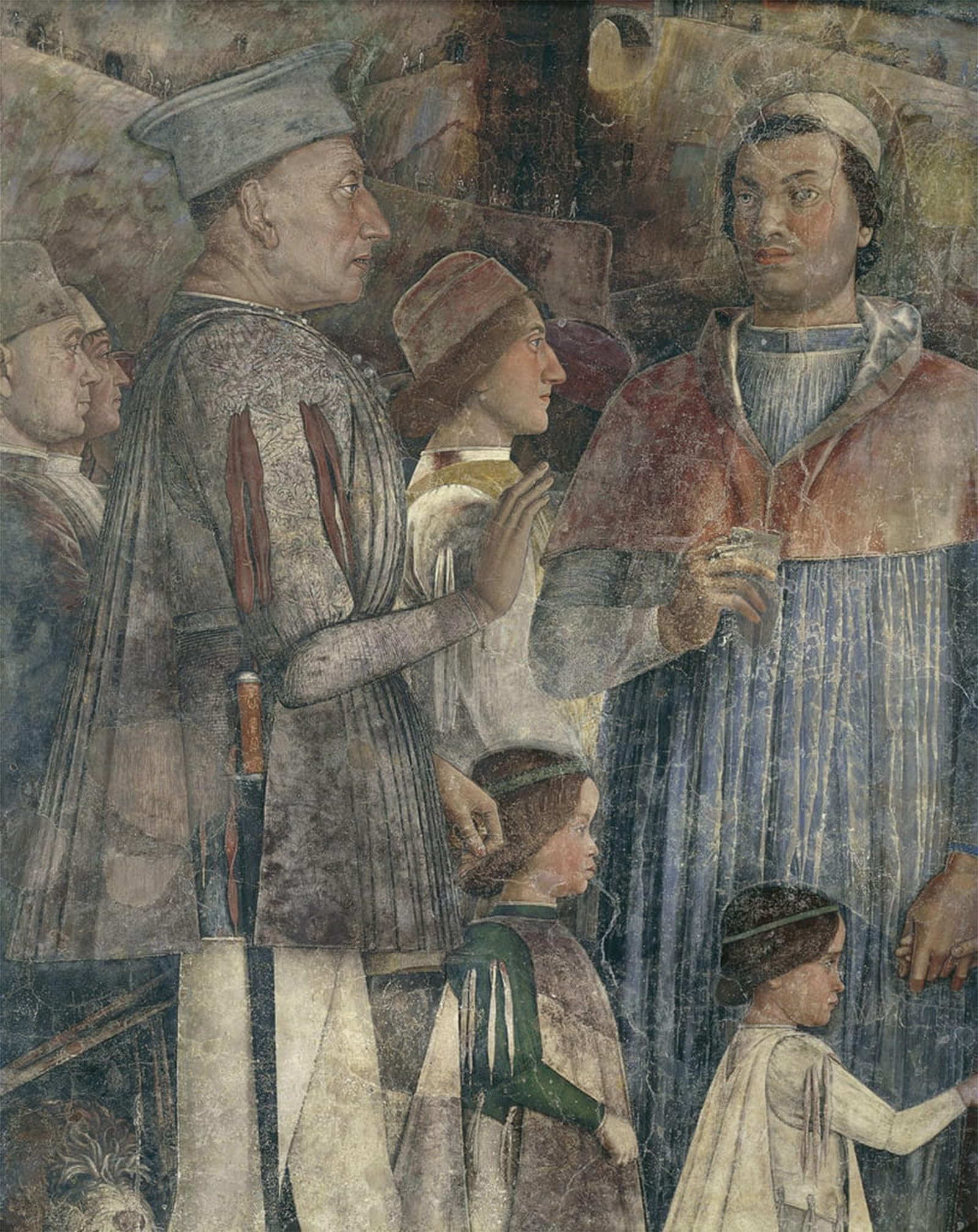 POSTERIIk Famous Modern Artwork Art Mural Louis Ii Cardinal Francesco Francesco Ii and Sigismondo Gonzaga by Andrea Mantegna Oil Paintings Pictures for Home Decor 60x90cm