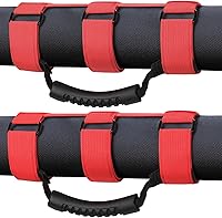 Vista 17 de moveland Asas de agarre de barra enrollable con bandera de Estados Unidos, 2 asas de agarre para accesorios Jeep Wrangler JL, JK, TJ, YJ y Jeep