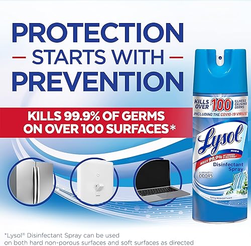 Miniatura 6 de Lysol Aerosol desinfectante desinfectante y antibacteriano para desinfectar y desodorizar cascada de primavera 125 onzas líquidas el embalaje puede