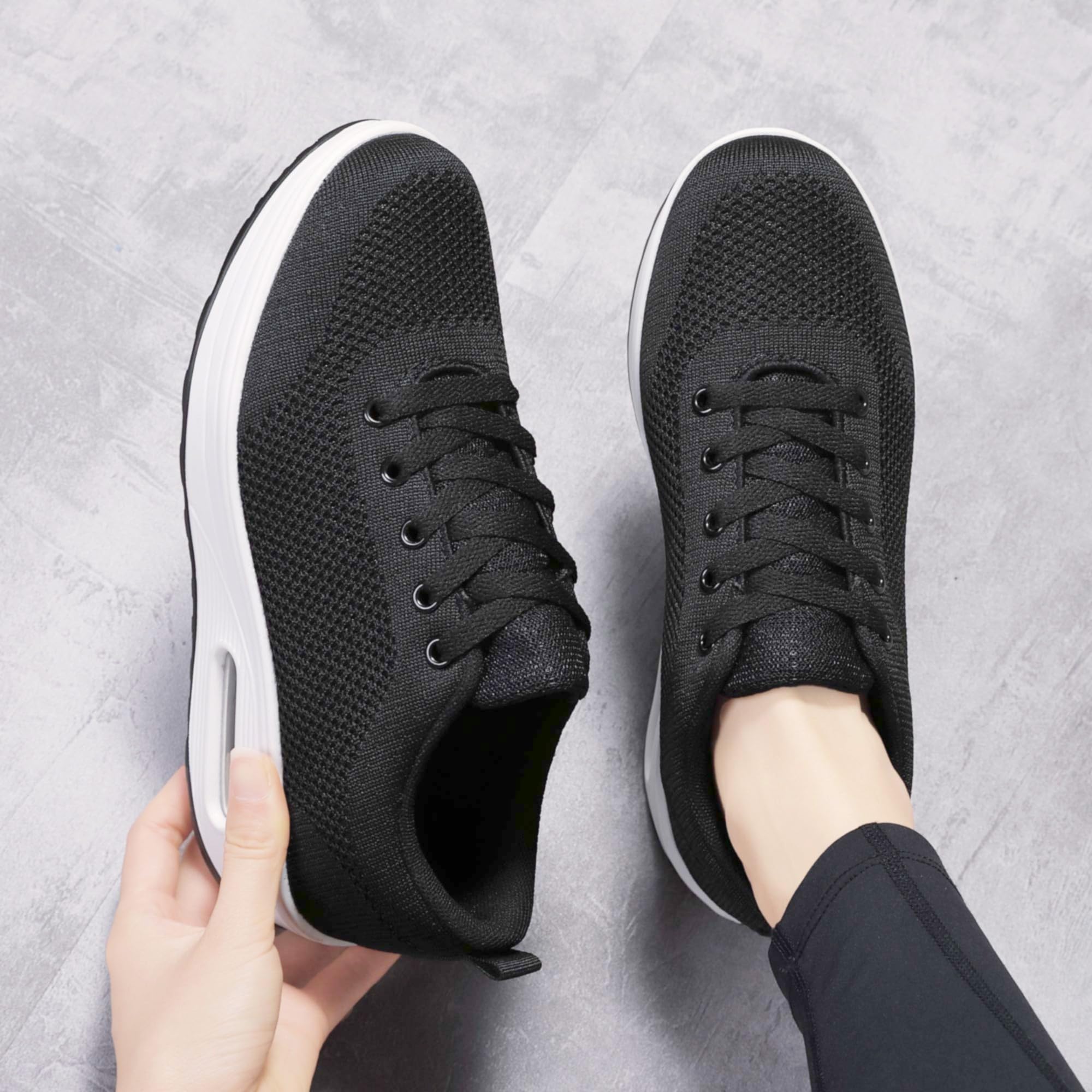 Femme Baskets Chaussures de Course Running Chaussures de Marche Sport Mode Compensées Respirantes Femme Gym Fitness Sneakers Jogging