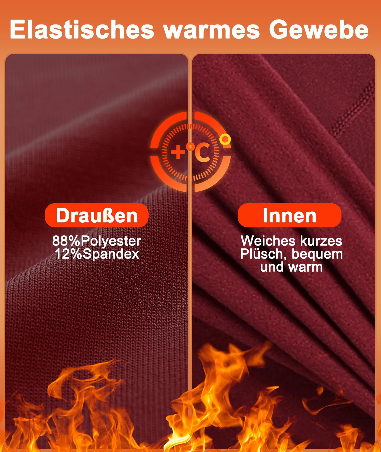 Djtnzdm Maglia Termica Uomo Manica Lunga Magliette da Ciclismo Invernale Sci Maglie Termiche Elastico Caldo T-Shirt Sportiva a Compressione Pacco da 2