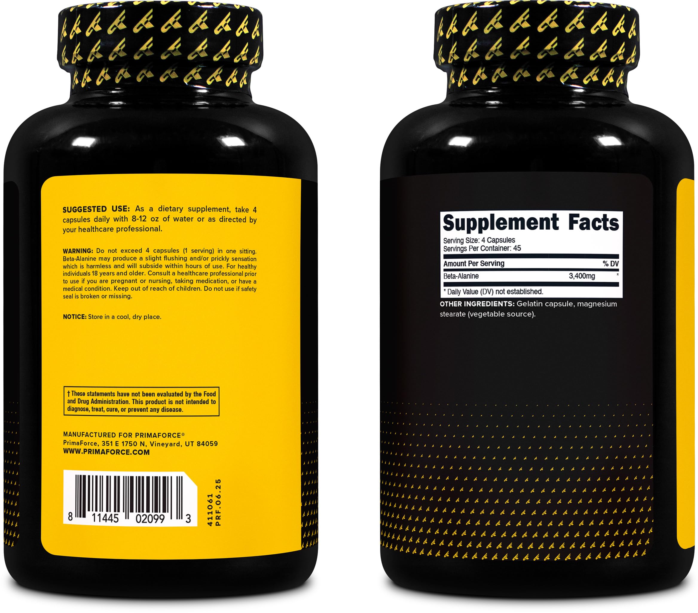 Primaforce Beta Alanine (3,400mg) 180 Capsules — Amazon image 6