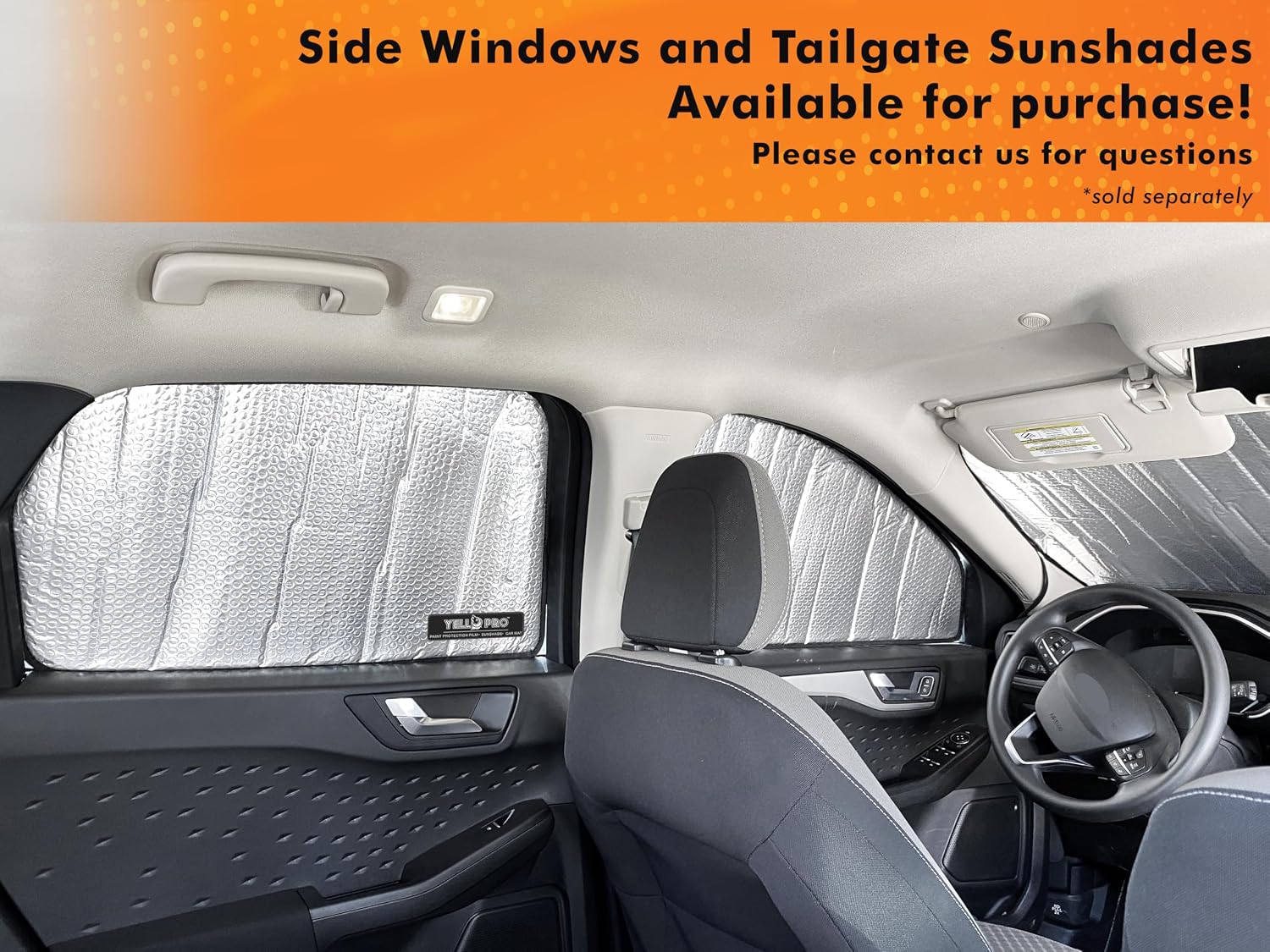 YelloPro Custom Fit Front Windshield Sunshade for 2020 2021 2022 2023 2024 2025 2026 Ford Escape SUV, Hybrid, S, SE, Sport, SEL, Titanium, ST-Line, Elite, Sun Protector Accessories [Made in USA]