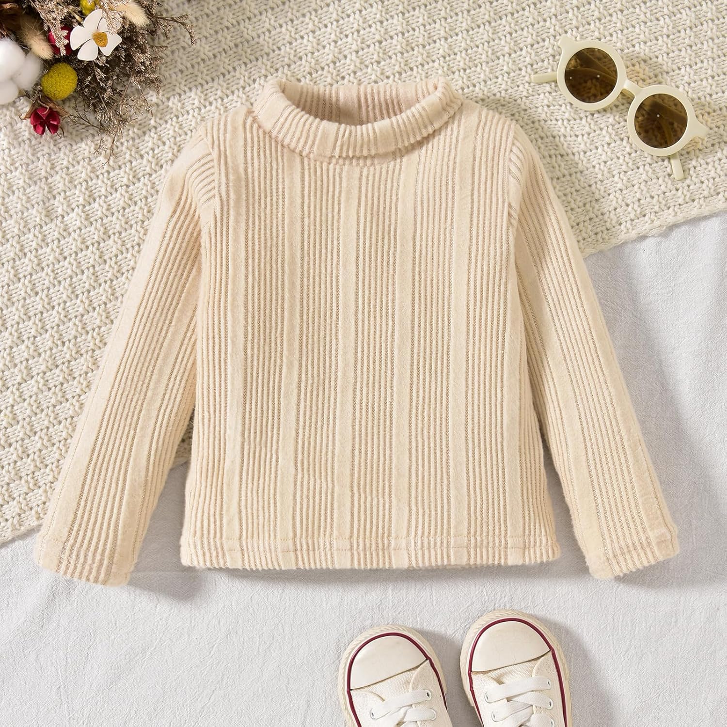 HINTINA Toddler Girl Corduroy Jumpsuit Overall Long Casual Loose Bib Pants 2 Pieces Outfits - Image 5