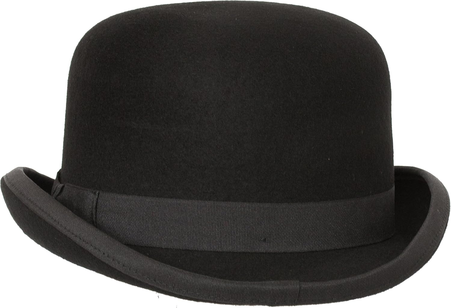 9th Street Fleming Firm Felt Derby Bowler Hat 100% Wool (Black, X-Large (fits 7 1/2 to 7 5/8))