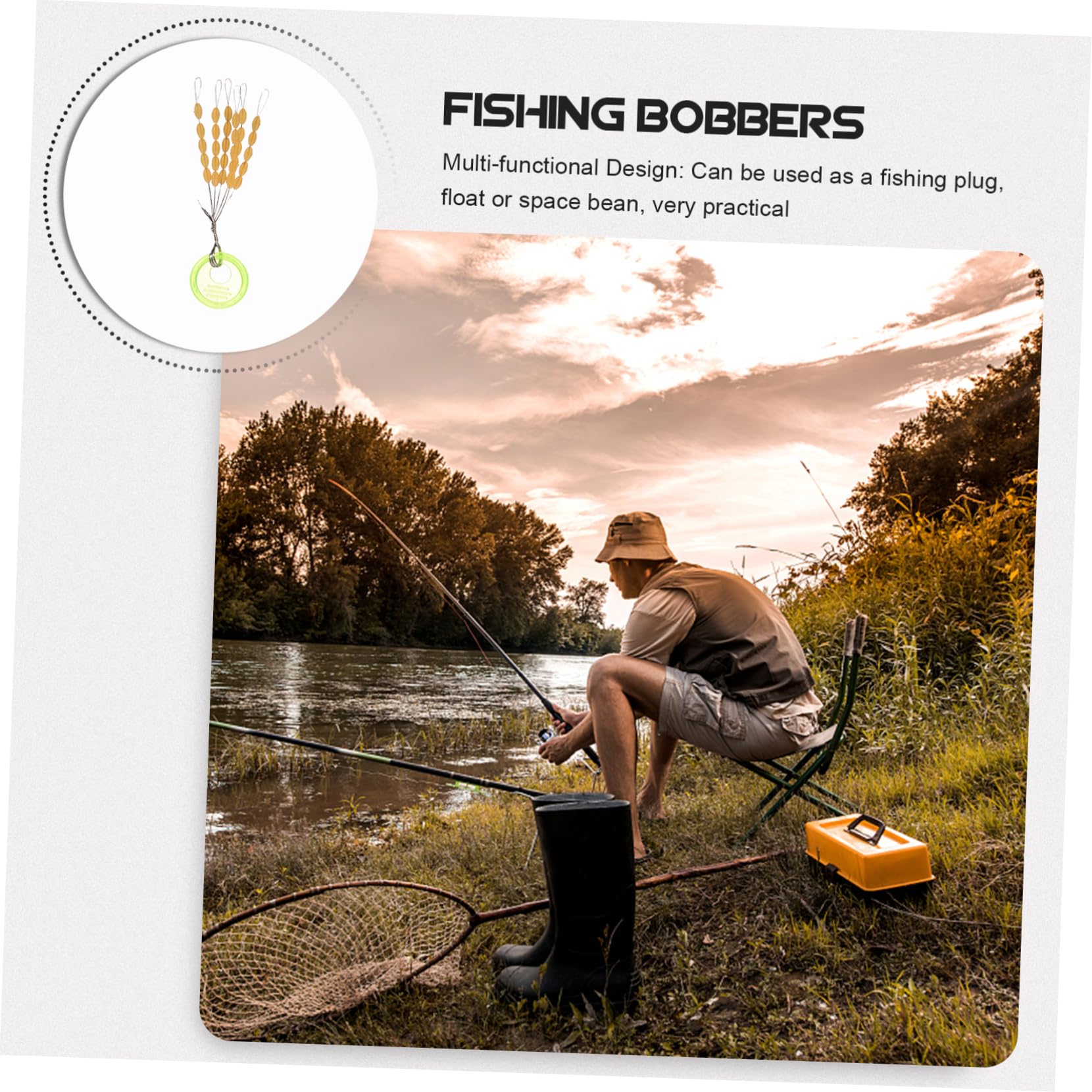 TOYANDONA Accessoires Flottants Flotteur De Truite Accessoires De Pêche en Mer Chariots De Pêche Bouchon Flotteurs Pêche À Flotter Flotteur S'arrête Métal
