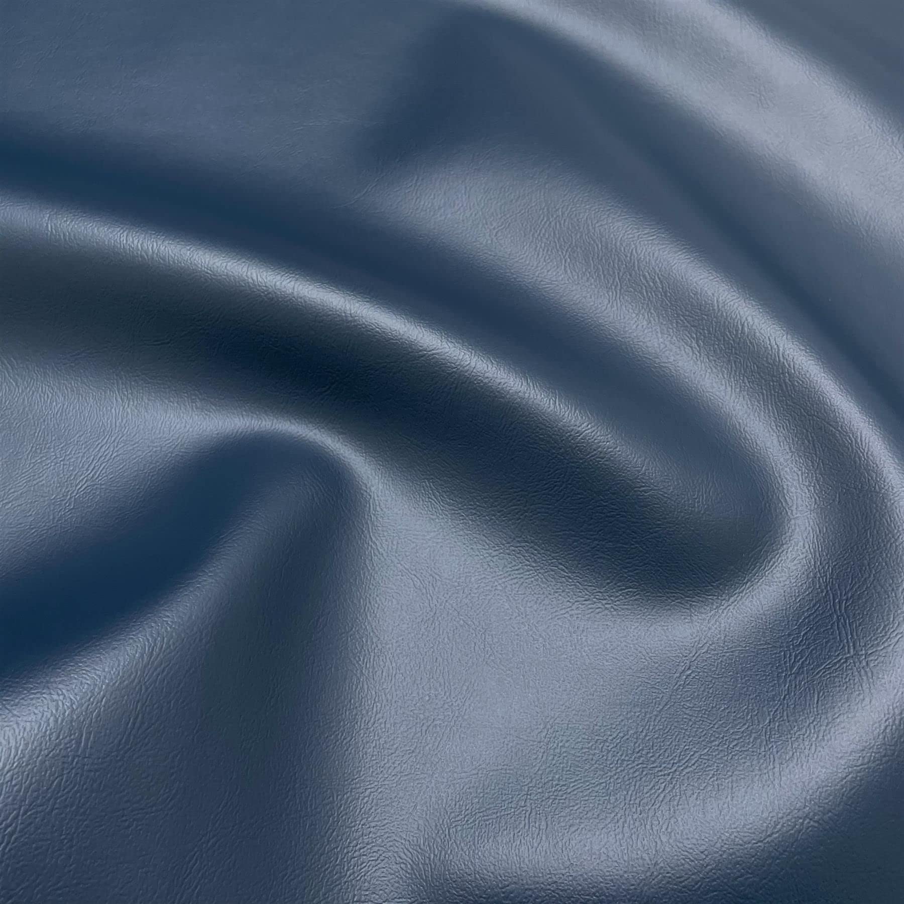 Fire Retardant Faux Leather Thick Leatherette Vehicle Restoration Sofa Upholstery Fabric - Suitable for Domestic and Commercial use - Navy Blue - 5 Metres