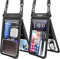 Vista 16 de Niveaya Bolsa impermeable para teléfono doble espacio, paquete de 2, funda impermeable con cordón para iPhone 17/16/15/14/13 Pro Max de hasta 8.3