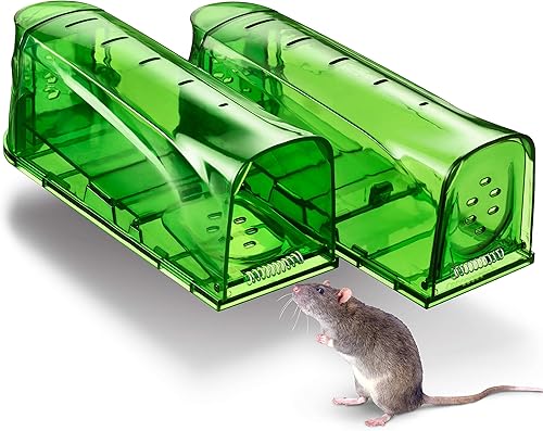 Trazon Trampas para ratones humanitarias que atrapan y liberan que funcionan, trampas para ratones vivos que no matan, trampas reutilizables para