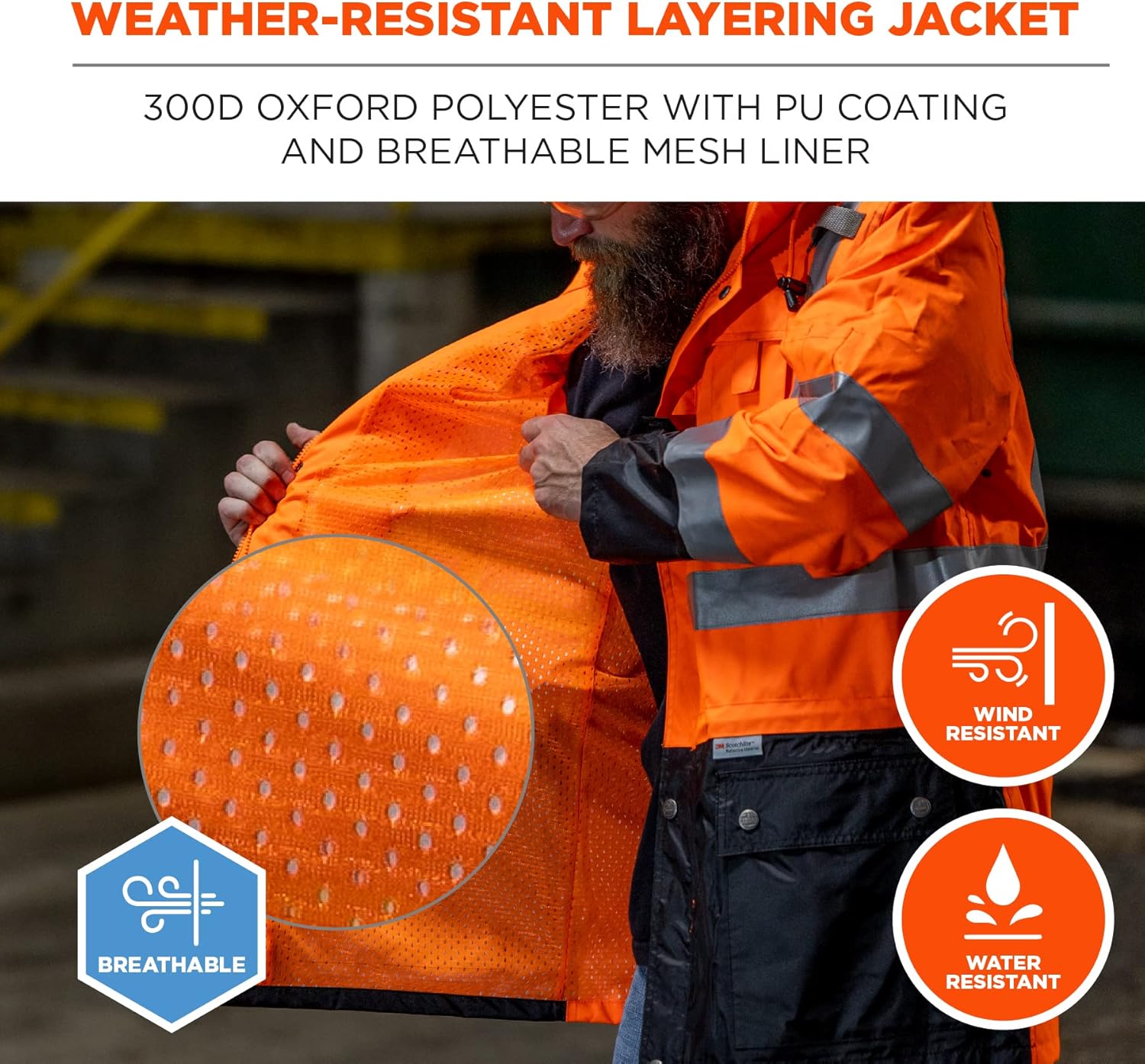 Ergodyne 8386 Type R Class 3 Outer Shell Jacket