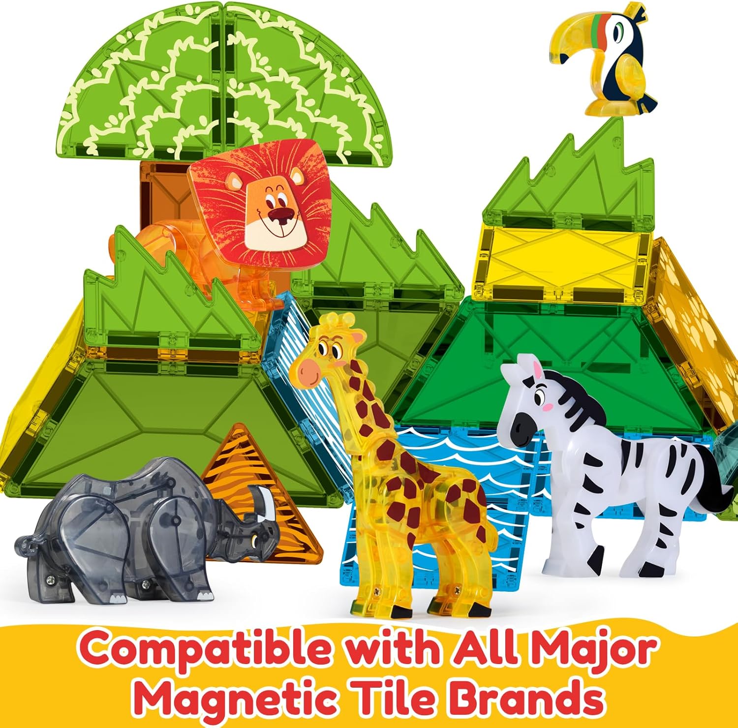 Oriate Magnetic Wild Animals with 18PCS Magnetic Fences