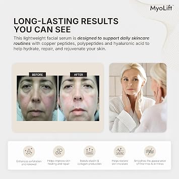7E Wellness Peptide Serum with Copper Peptides and Hyaluronic Acid | Hydrating face serum with copper peptides, polypeptides and hyaluronic acid for smooth-looking skin