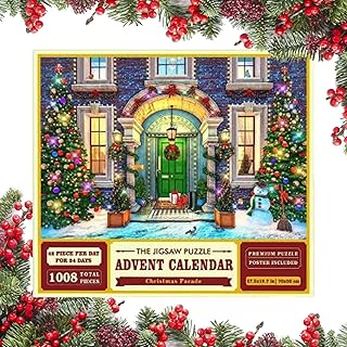 2023 Christmas Advent Calendar Jigsaw Puzzle 1000pcs, Christmas Advent Calendar Puzzle, Jigsaw Puzzle Advent Calendar 24 Box, Funny 24 Days Countdown Calendar For Adults Kids