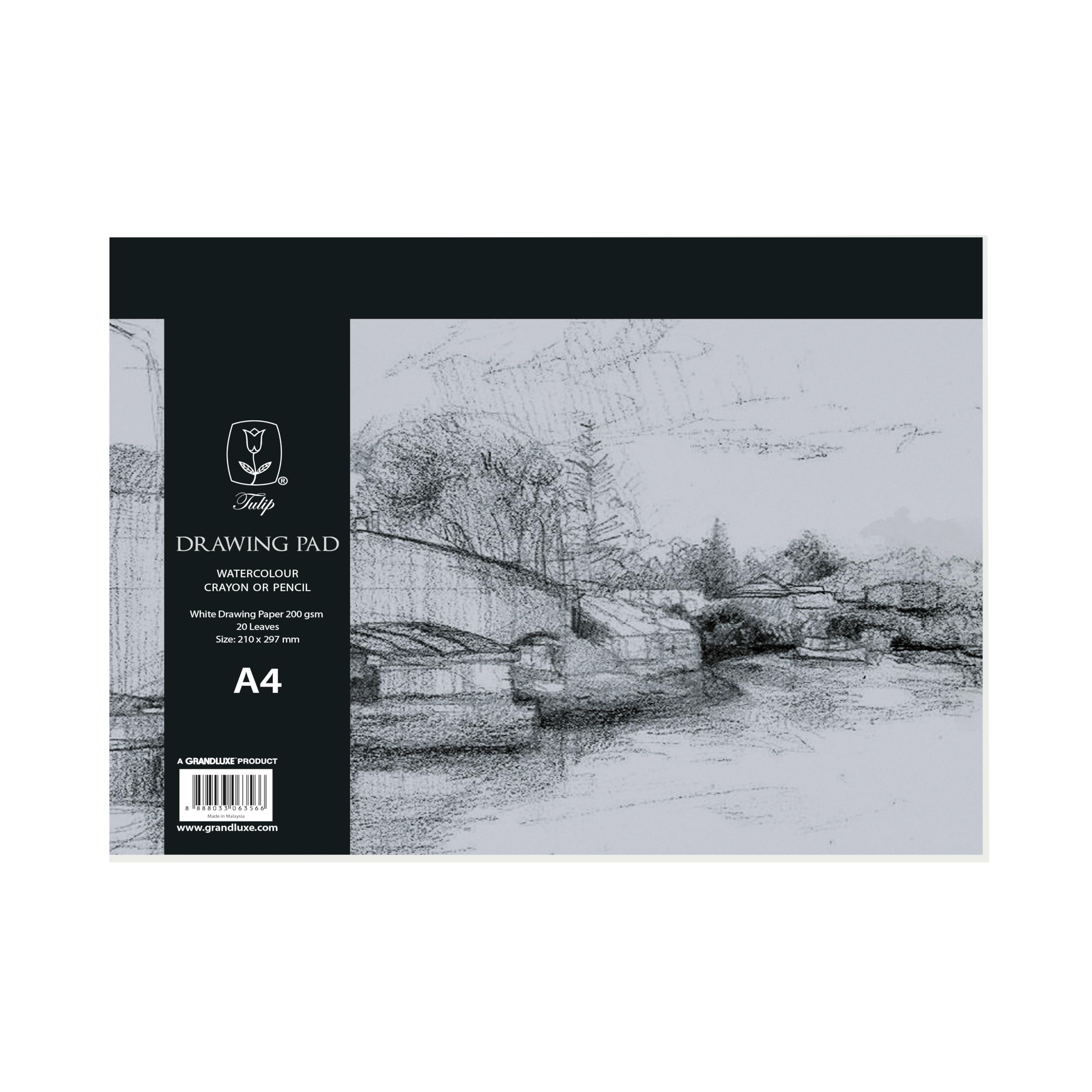 Grandluxe Tulips Drawing Book, A4 Size