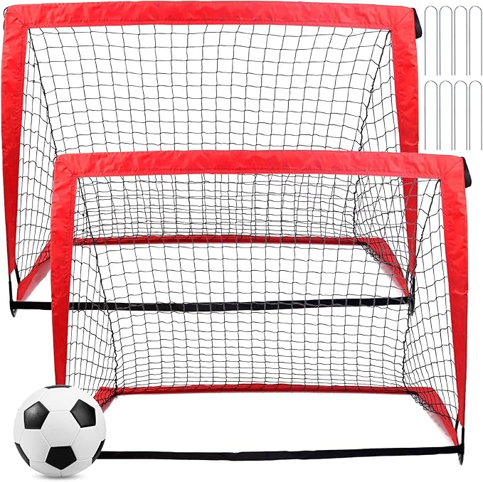 Mardatt 4 x 3FT Portable Soccer Goals Net with Carry Bag