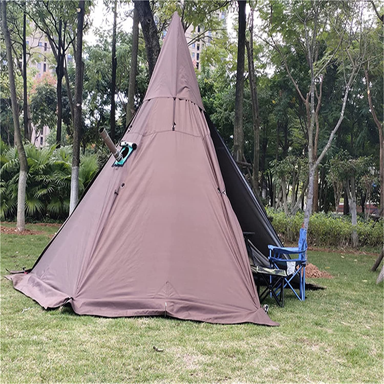 Tenda Calda con Presa per Stufa, 4 Stagioni, Tende da Esterno per 3-4 Persone, Tenda riscaldata per Famiglie, rifugio per Campeggio, Zaino in Spalla, Caccia, Pesca, Impermeabile, Antivento Safehappy
