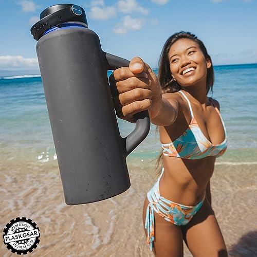 Miniatura 6 de Grab & Go Handle - Funda de silicona compatible con Hydro Flask, ThermoFlask, Takeya, Simple Modern y otras botellas de agua aisladas de 40 onzas