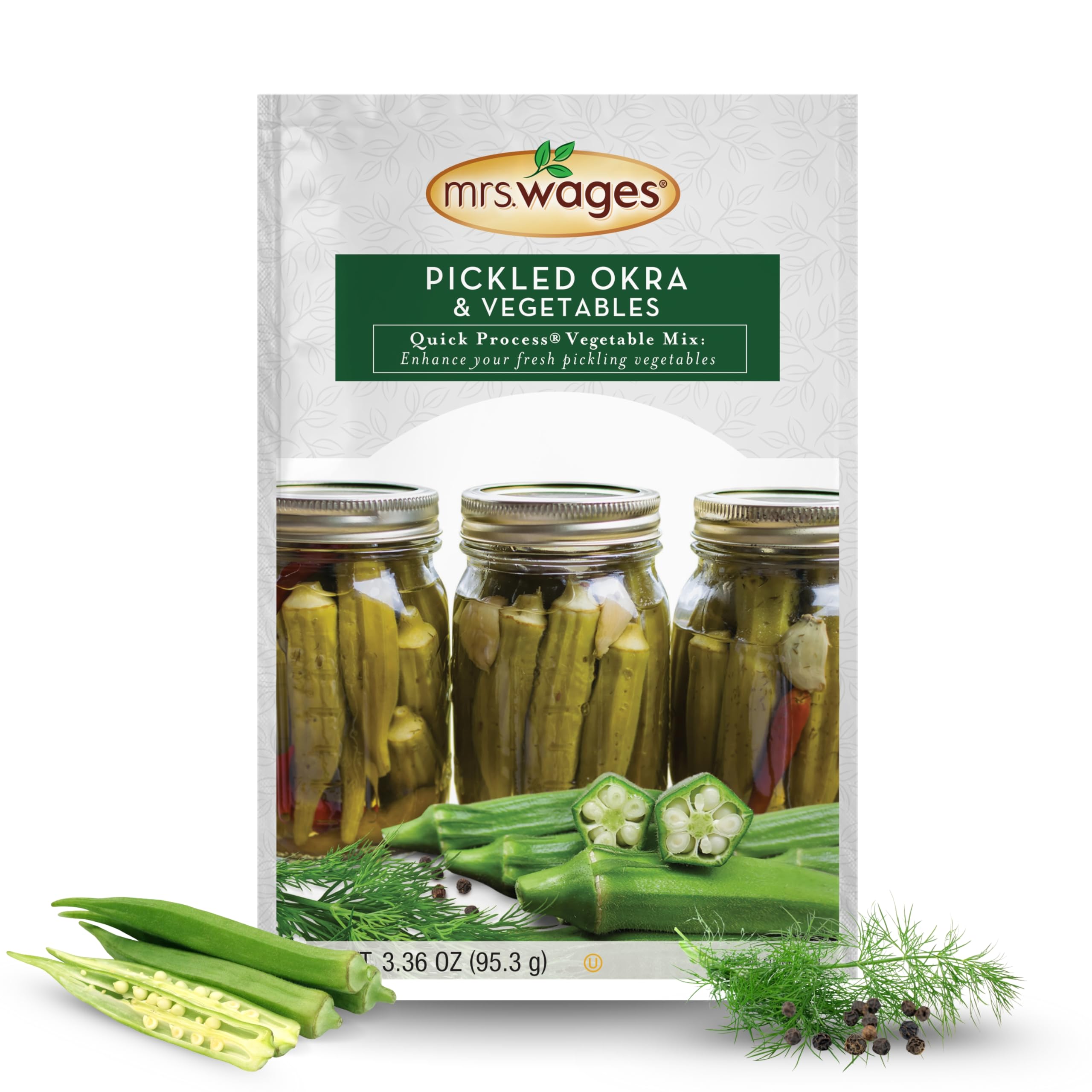 - Pickled Okra and Vegetables Quick Process Mix, Quick and Easy, Simple-To-Use, Great Flavor, Enhance Pickled Vegetables, 3.36 oz Packet (Value Pack of 12)