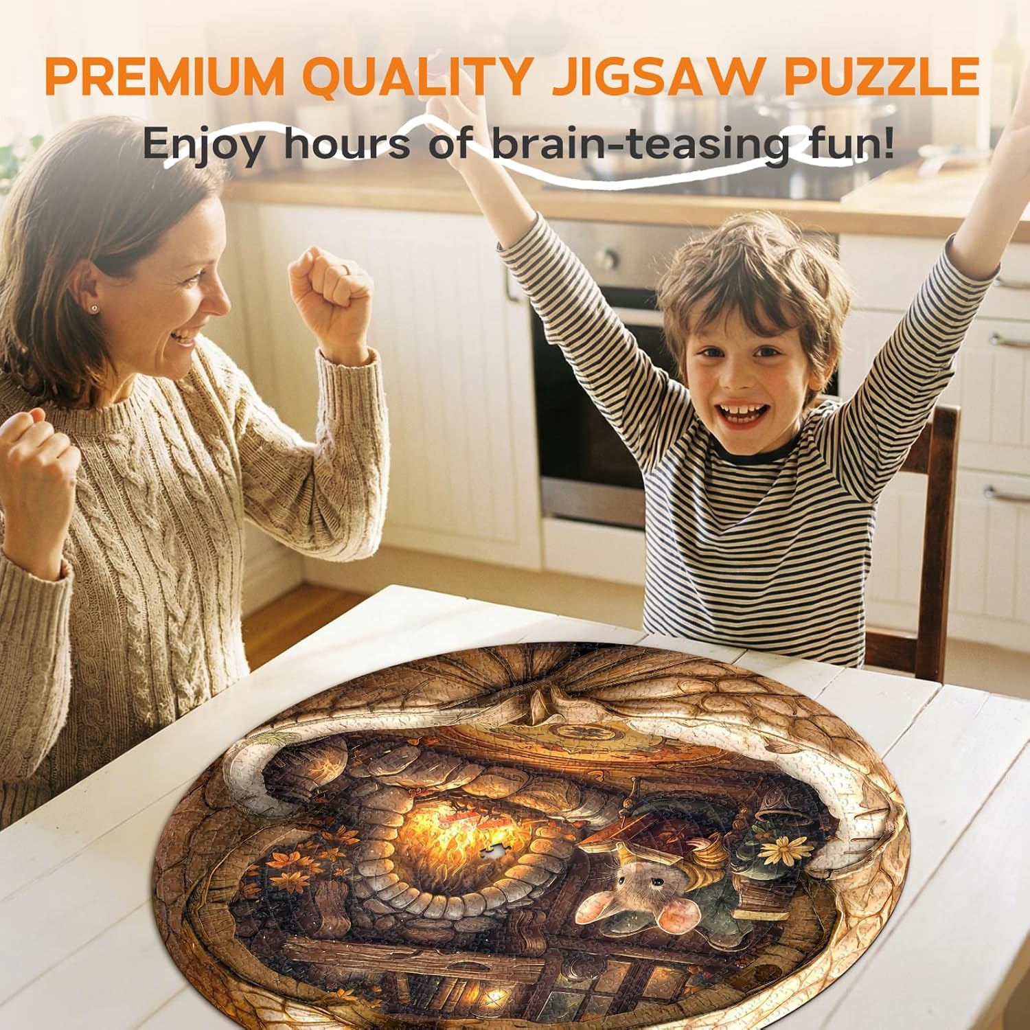 1000 Piece Puzzle for Adults, Nut House Mouse Jigsaw Puzzles for Adult, 26.6 x 26.6in 1000 Pieces Flat Puzzle, Christmas Birthday Party Home Decor Gifts for Family Friends