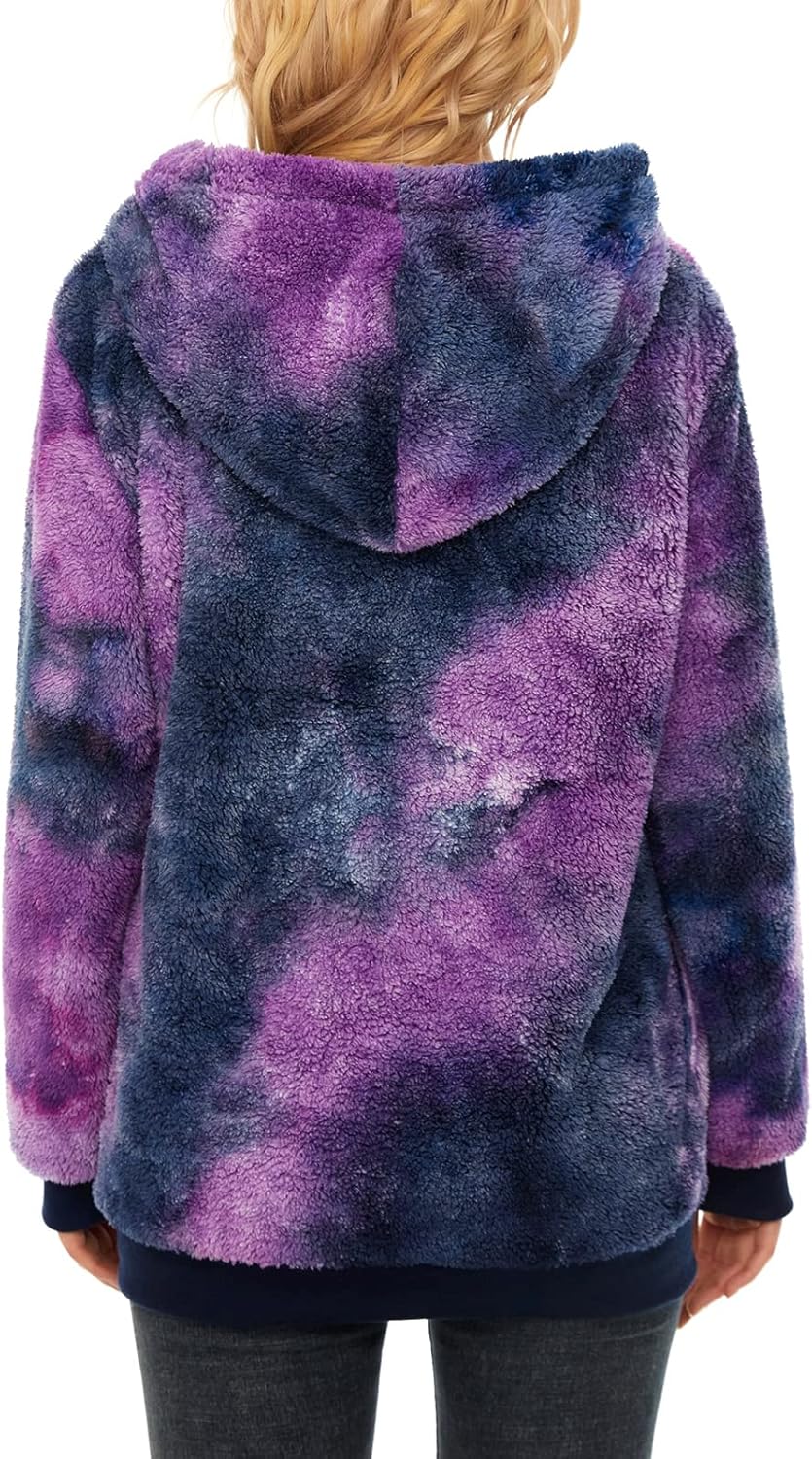 Century Star Womens Fuzzy Hoodies Pullover Sport Hoodie Cozy Oversized Pockets Hooded Sweatshirt Athletic Fleece Hoodies - Image 5