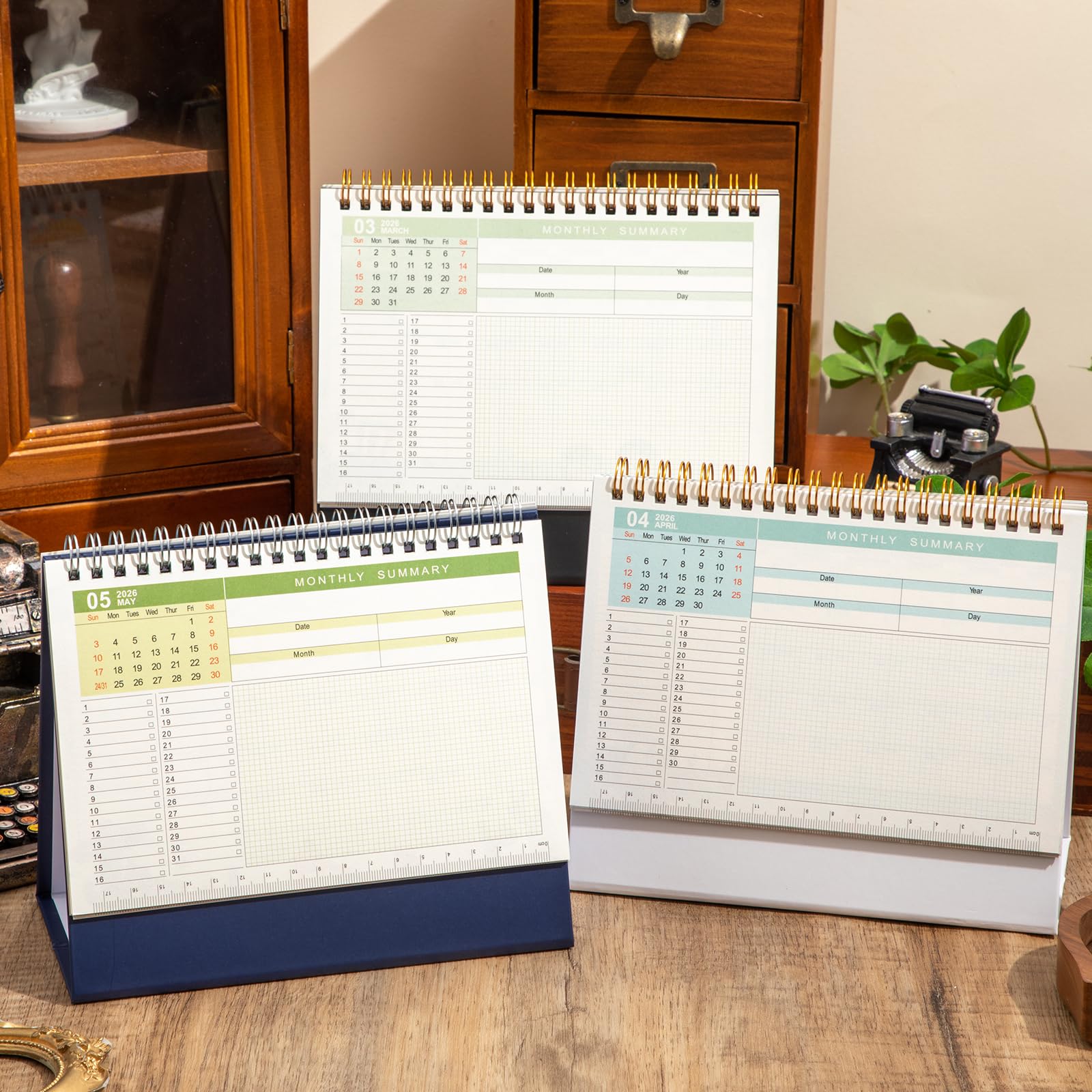 Calendario de escritorio 2024-2025, calendario de escritorio de julio de 2024 a diciembre de 2025, calendario de escritorio pequeño con diseño temático de 18 meses, calendario de escritorio abatible