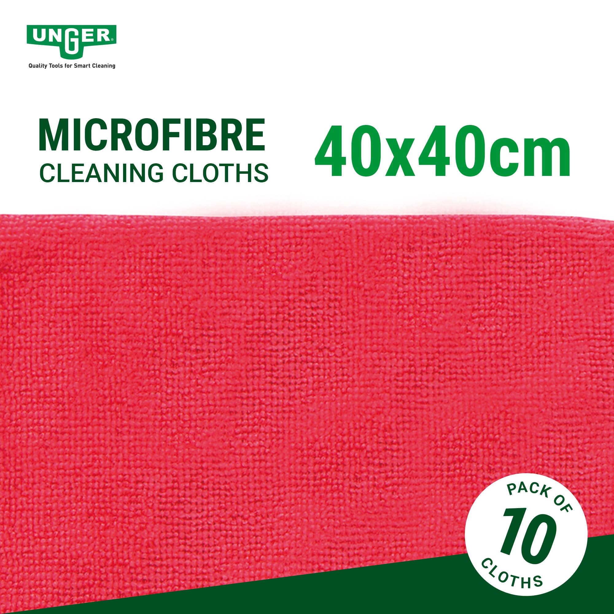 Unger ME40R SmartColor, Paño de microfibra 200, 40 cm x 40 cm, rosa, 1 unidad