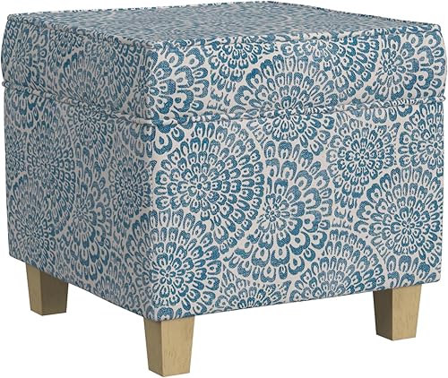 Miniatura 26 de HomePop Decoración del hogar | K7342-F2236 | Otomana clásica cuadrada de almacenamiento con tapa abatible | Otomana con almacenamiento para sala de
