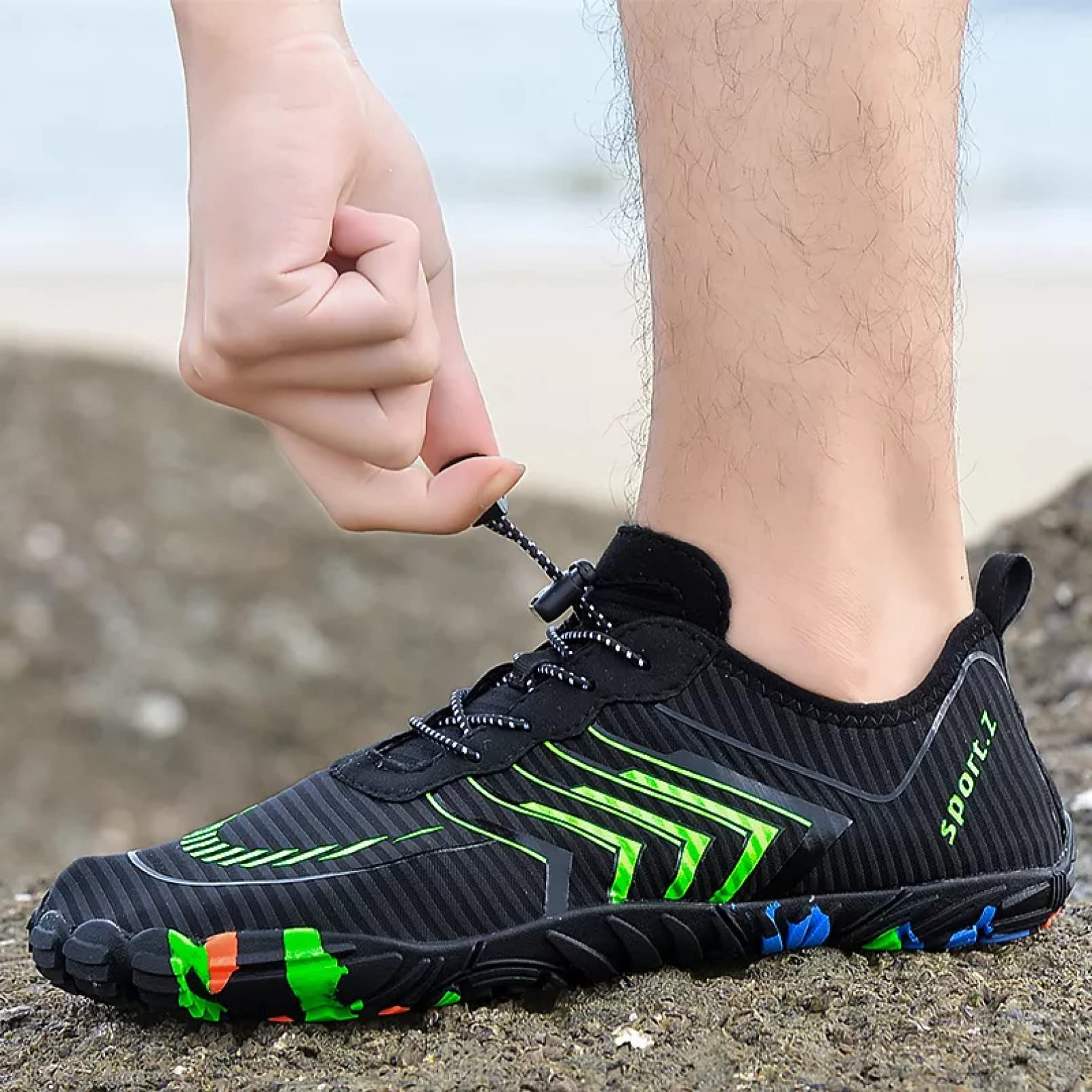 Chaussures Aquatiques Chaussures de Plage Chaussons de Surf Plats Randonnée Fitness Sports Baskets