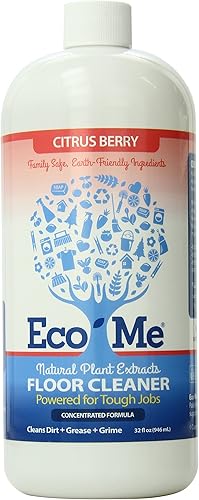 Eco-me Limpiador concentrado natural para múltiples superficies y suelos a base de plantas, transparente, 32 onzas líquidas, bayas cítricas