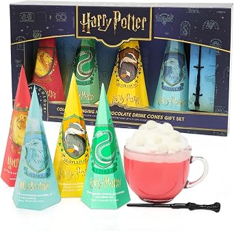 Harry Potter Hot Chocolate Gift Set - Four Colour Changing Hot Chocolate Flavour Drinks. Harry Potter Gifts for Stocking Fillers, Christmas Gifts for Kids (4x85g)