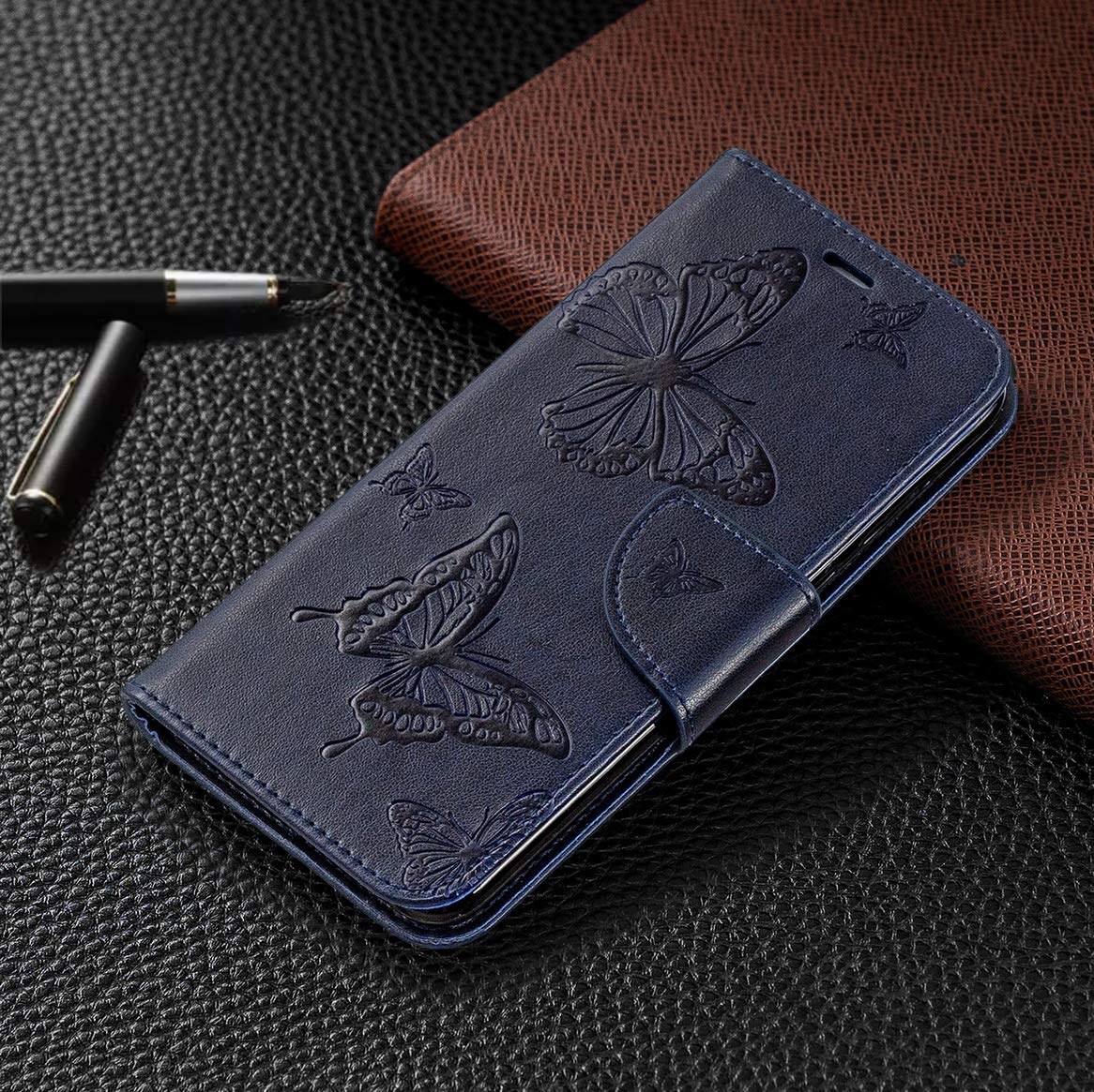 Custodia Portafoglio Per Huawei P Smart | Cover In Pelle Con Slot Carte E Supporto - Foto 5