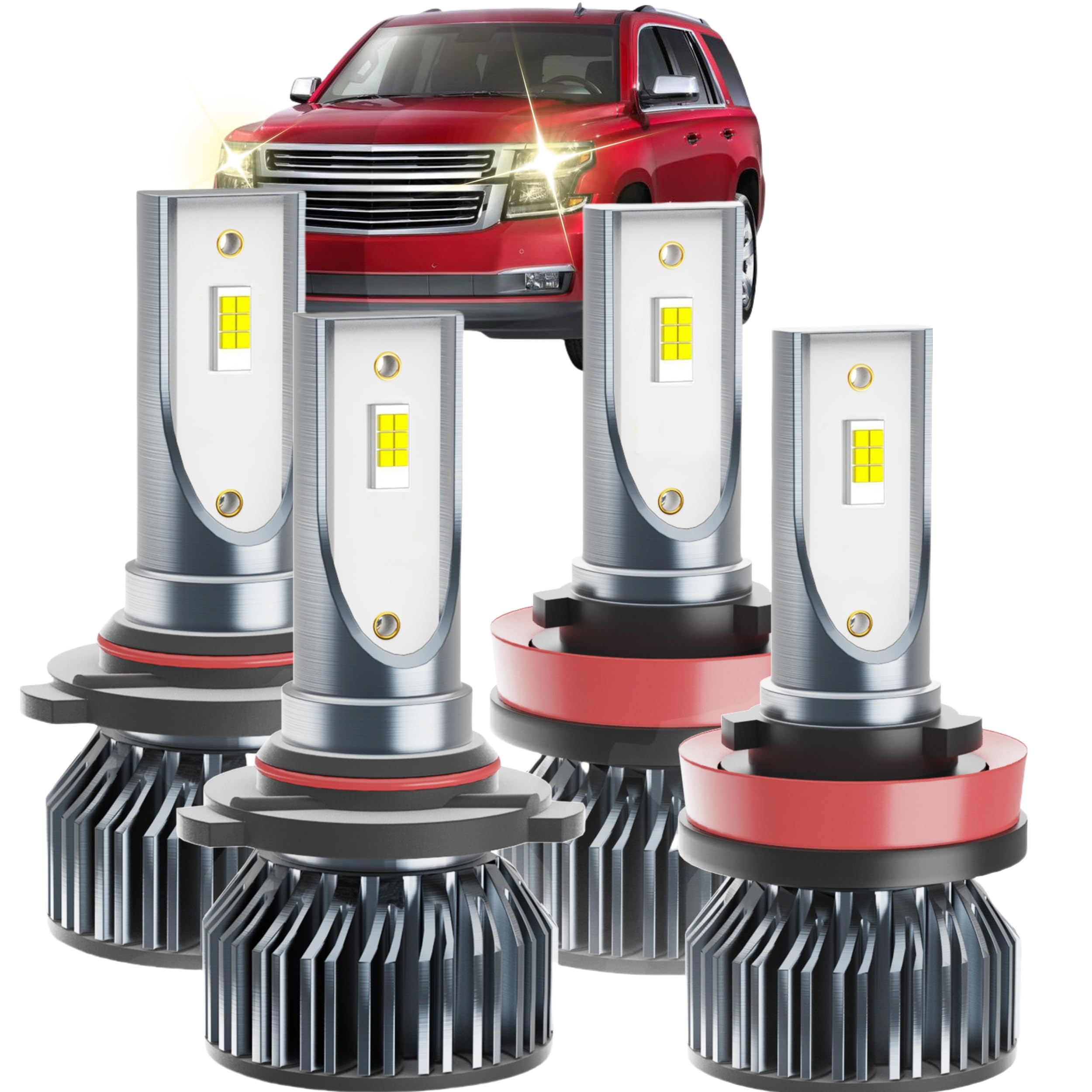 Tahoe Dedicated Accessory,Fit for 2007-2015 2016 2017 2018 2019 2020 2021 2022 Tahoe,6000 K Dedicated 05 H 11 L,Plug and Play,No Errors,Pack of 4