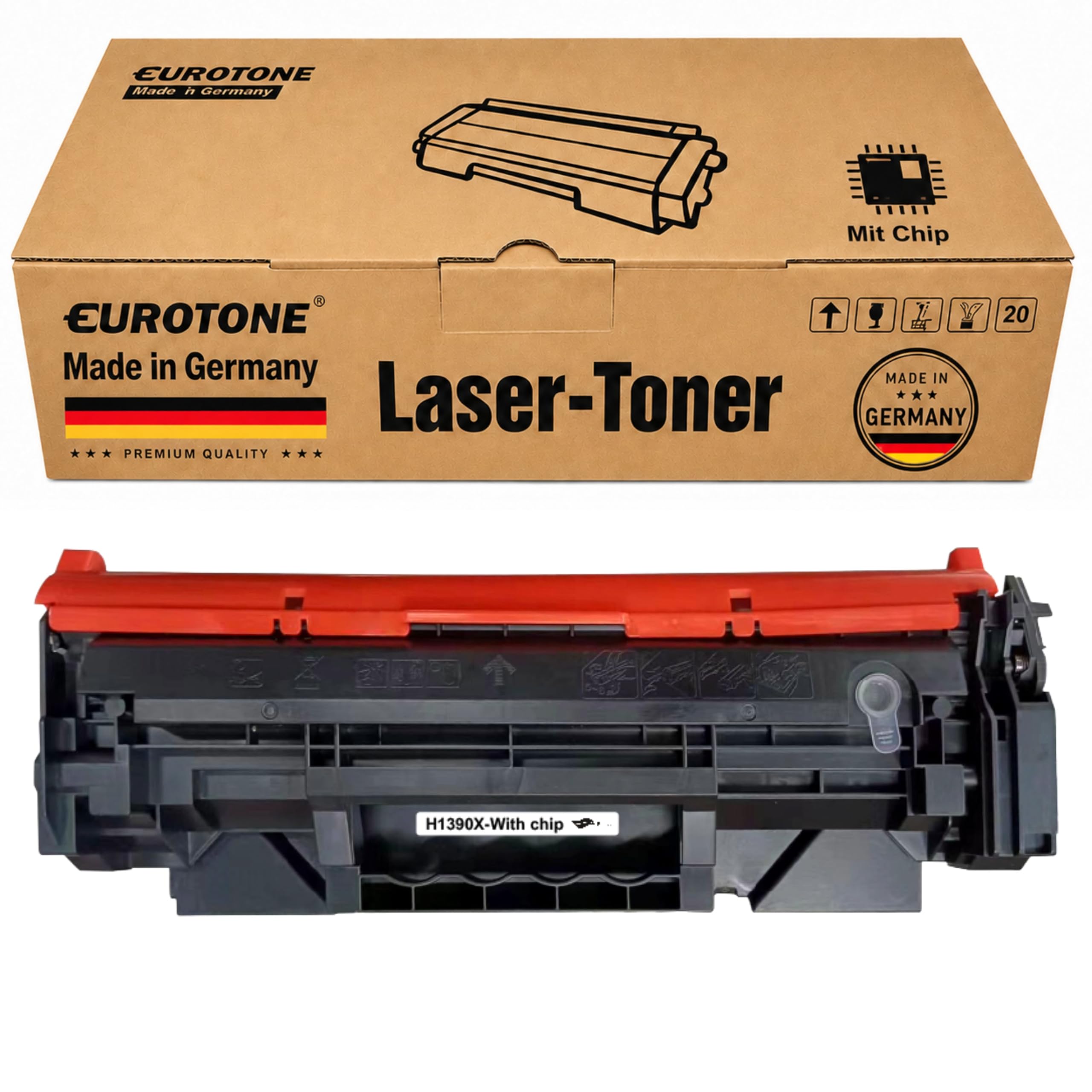 Eurotone 139X czarny z CHIP wkład z tonerem kompatybilny z HP 139X W1390A 139X W1390X, kompatybilny z drukarką HP LaserJet Pro 3002 3002dn 3002dw 3002fdw MFP 3102 3102fdn 3102fdw (1 czarny)