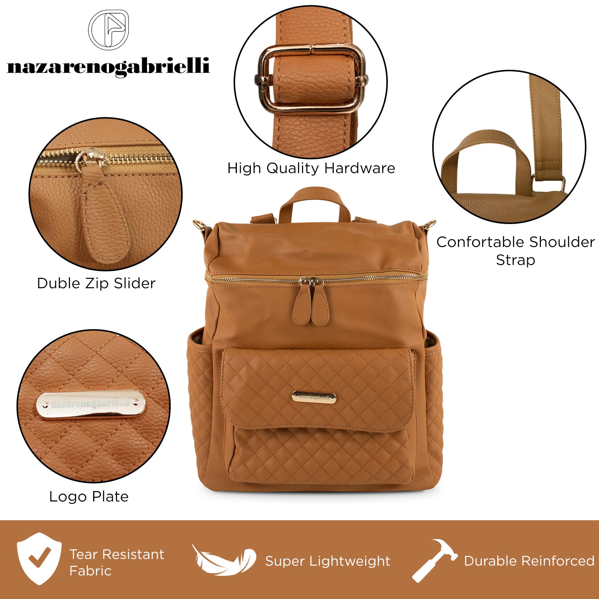 Set Borsa fasciatoio per nascita Neonato Nazareno Gabrielli in ecopelle 5805