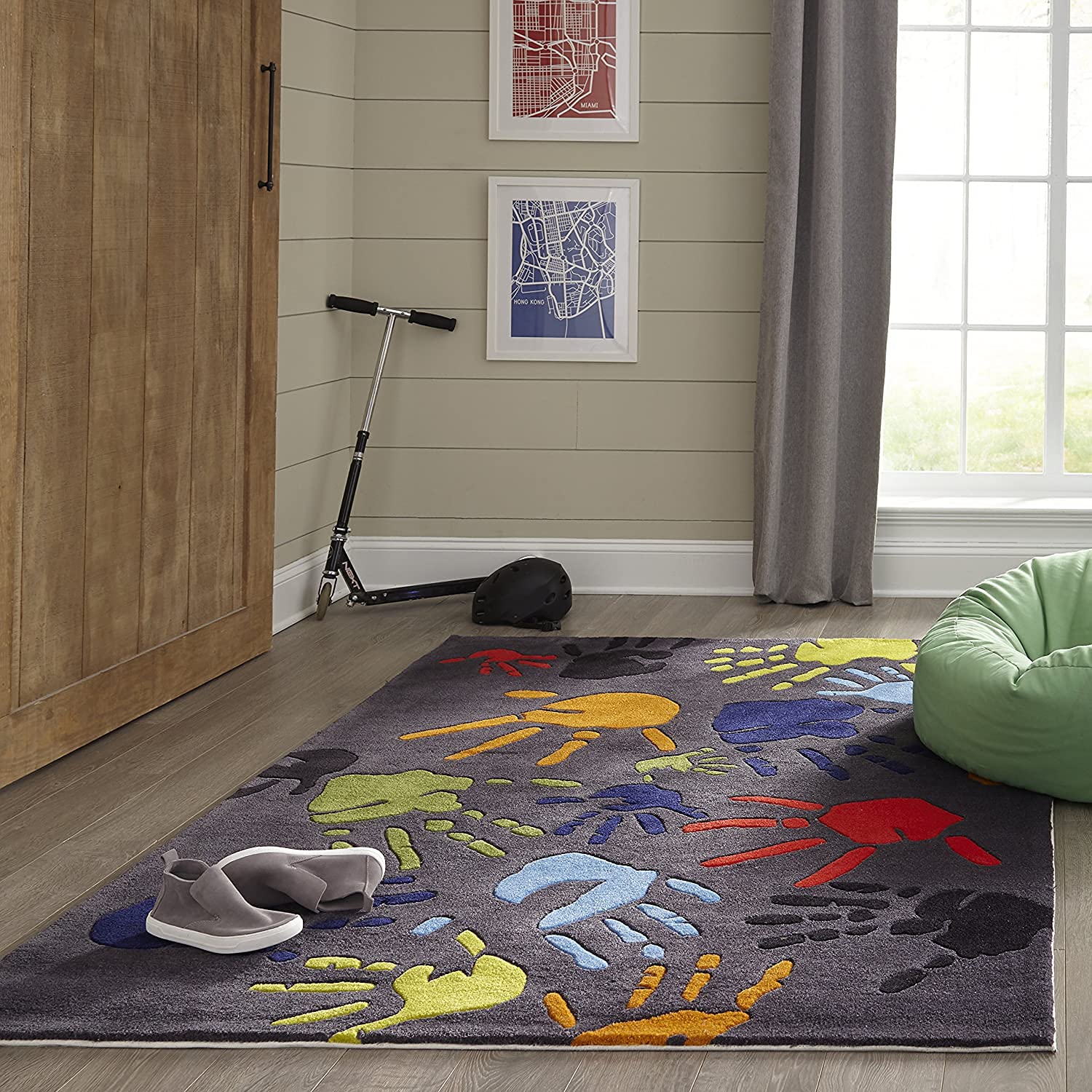 Rugs Valley Craft Carpet HandTufted Wool Carpet Runner for Bedroom Living Area Home with Anti Slip Backing 1 Inch Thickness (2x6 Feet Size Orange)