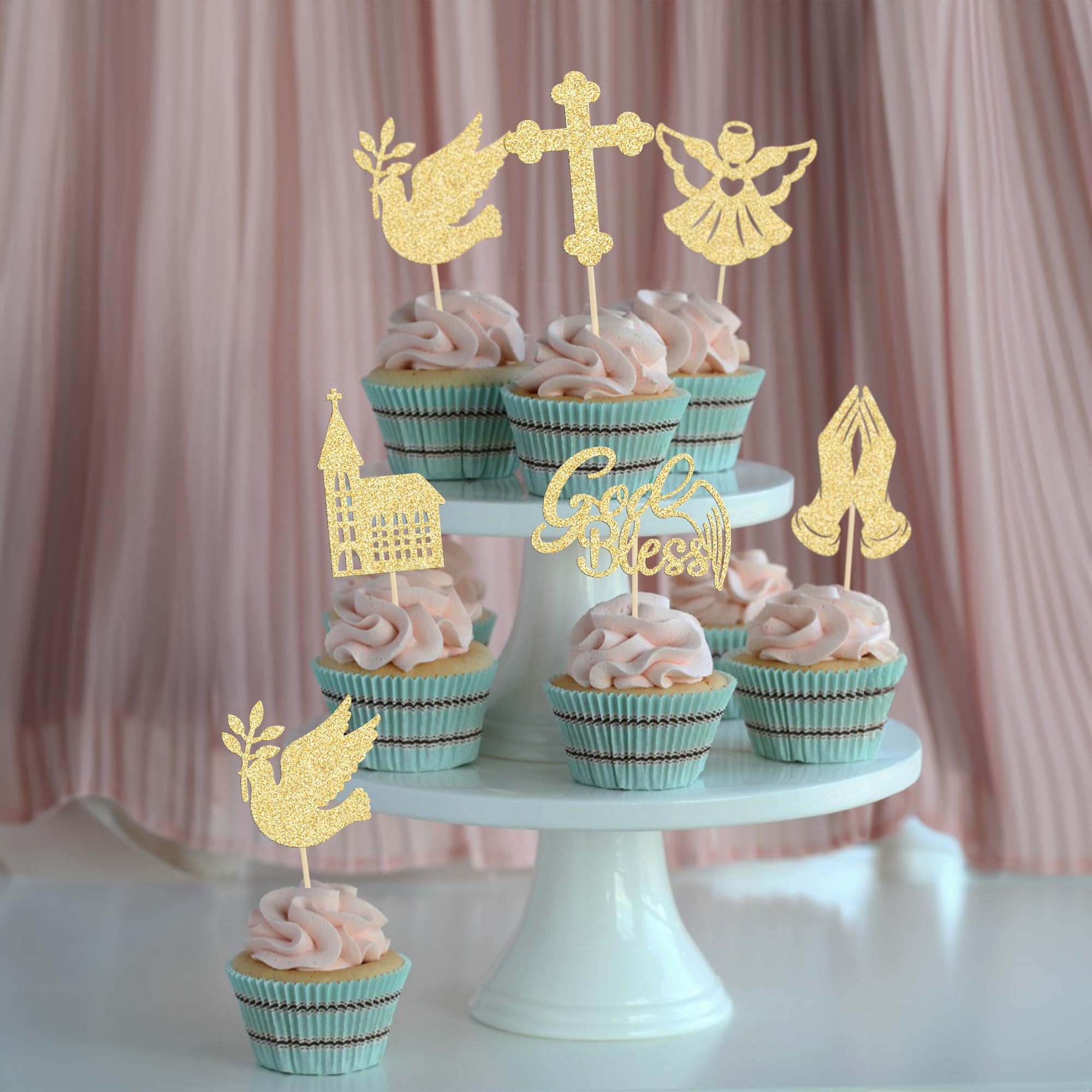 Gyufise, 28 decorazioni per cupcake a tea ginnastica, colorate, con