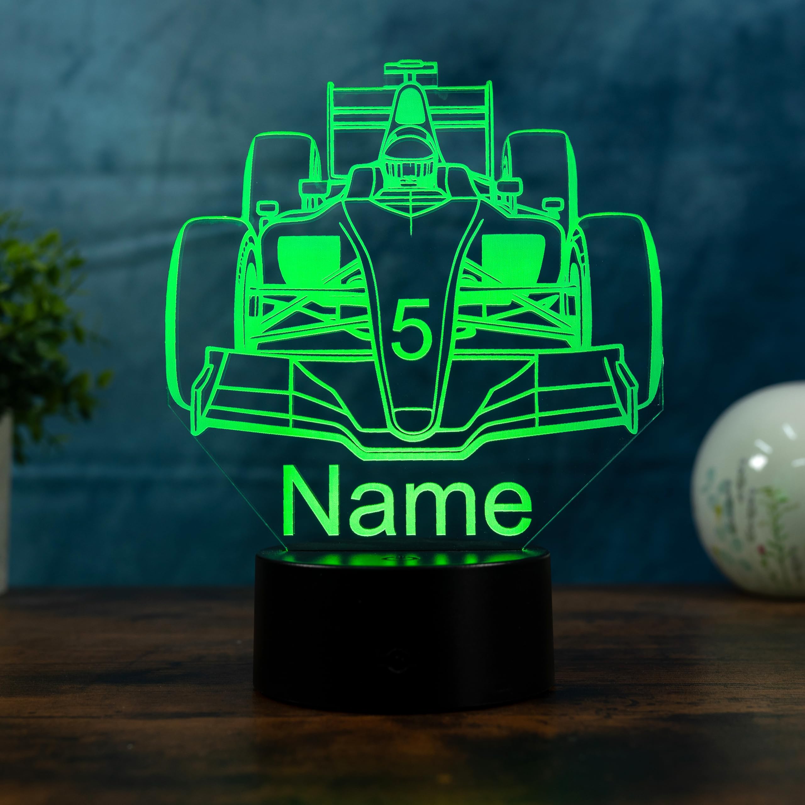 Personalisierte Formel-1 Nachtlicht Lampe, Geschenk für Formal eins Fans Geschenk Idee für Rennfahrer, als Tischlampe und Dekor