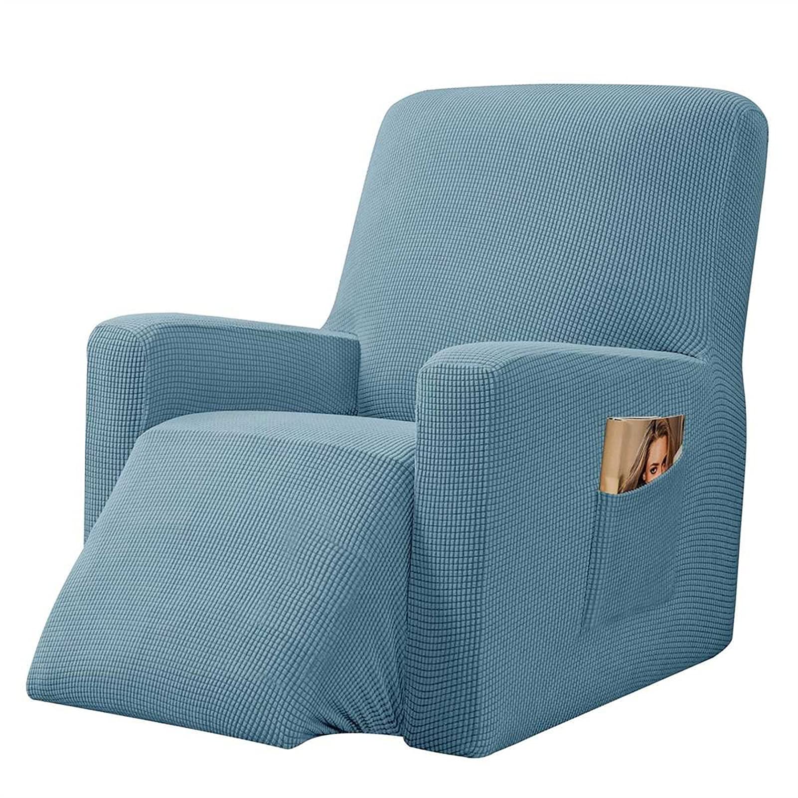 Chaise d'inclinaison protégée des taches avec ces couvre-fauteuils lavables jacquard