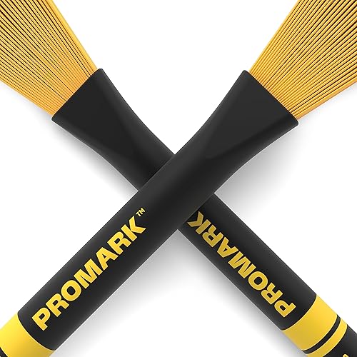 Miniatura 4 de ProMark Cepillo de nylon ligero 5B - Amarillo - Cepillo de Jazz - Cepillo de alambre para tambores - Cepillo de nylon para tambor