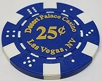 Vista 2 de Fichas de póquer – (25) 25 ¢ desierto Palace, compuesto de arcilla