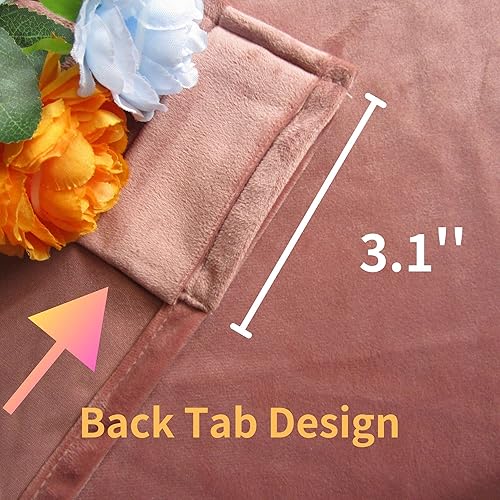 Miniatura 3 de Cortinas de terciopelo rosa salvaje de 84 pulgadas de largo, 75% de lujo, cortinas opacas para dormitorio, sala de estar, cortinas de ventana