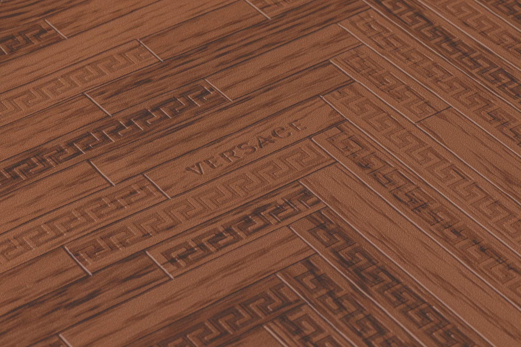 Papier peint imitation bois Papier peint effet bois Tapisserie imitation bois Papier peint intissé Marron Métallique 370513 | Papier peint pas cher