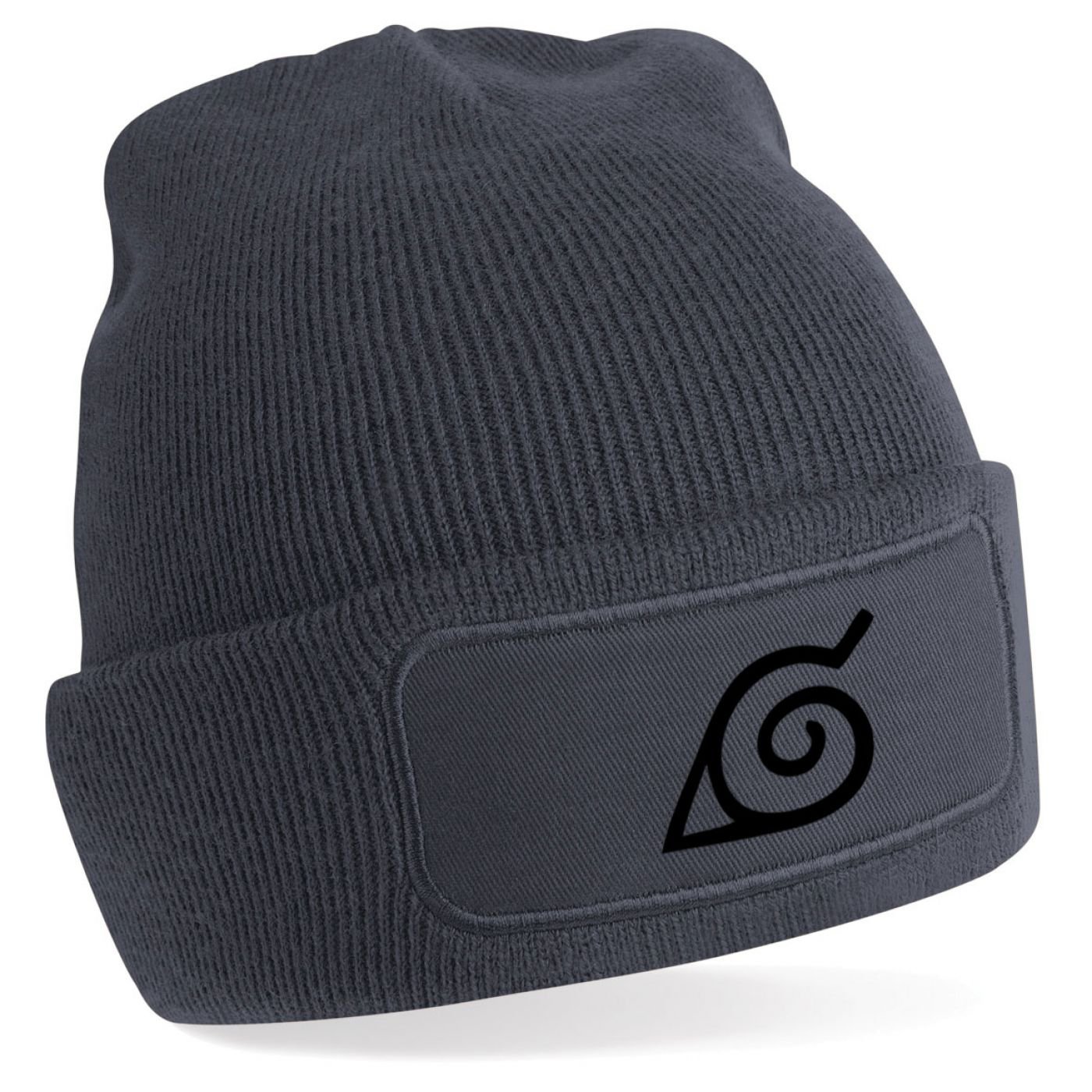 Geeky Headwear By Big Mouth Konoha Leaf Beanie - Charcoal Beanie